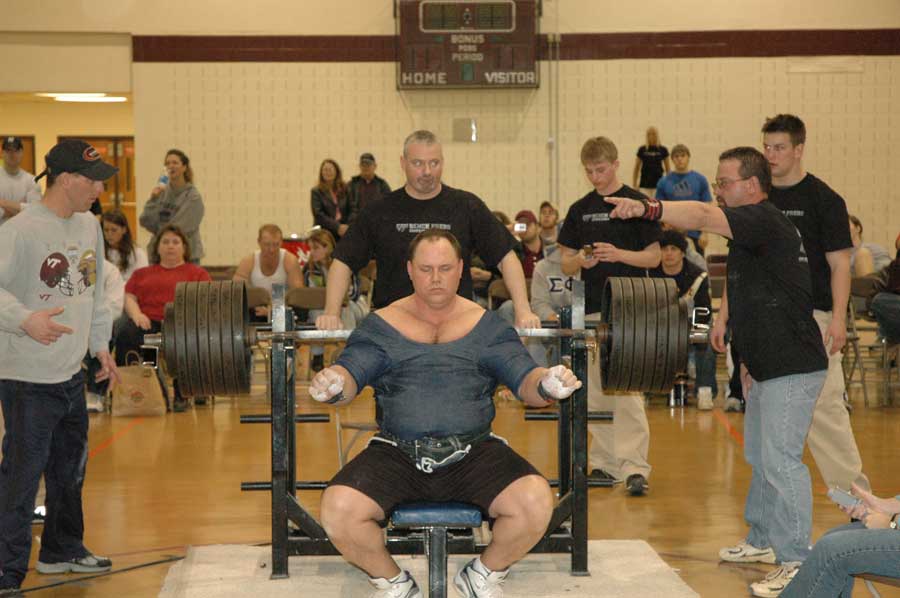Showing muscle at last year's bench press