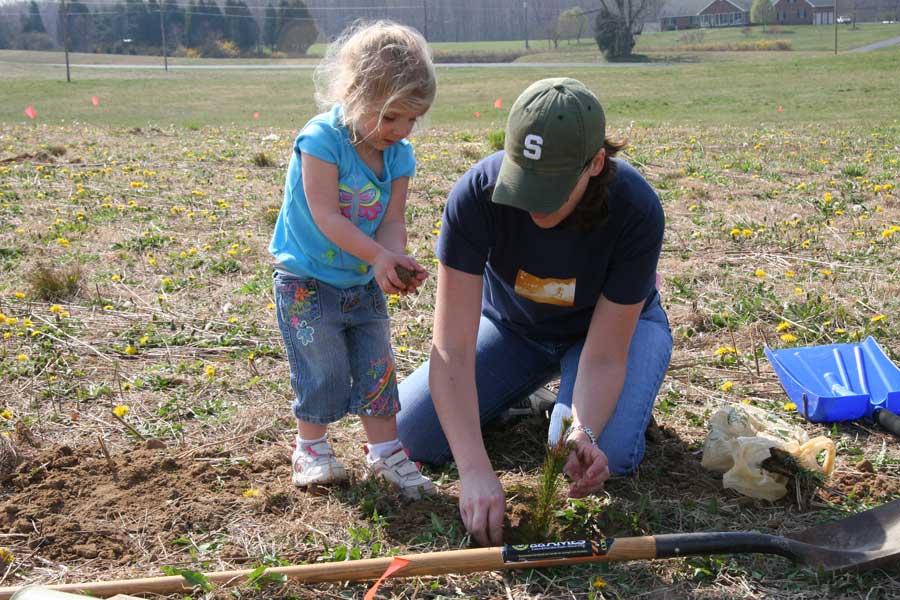 Families across Virginia will be planting trees