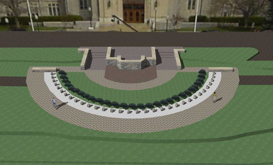 Architect's rendering of the intermediate memorial