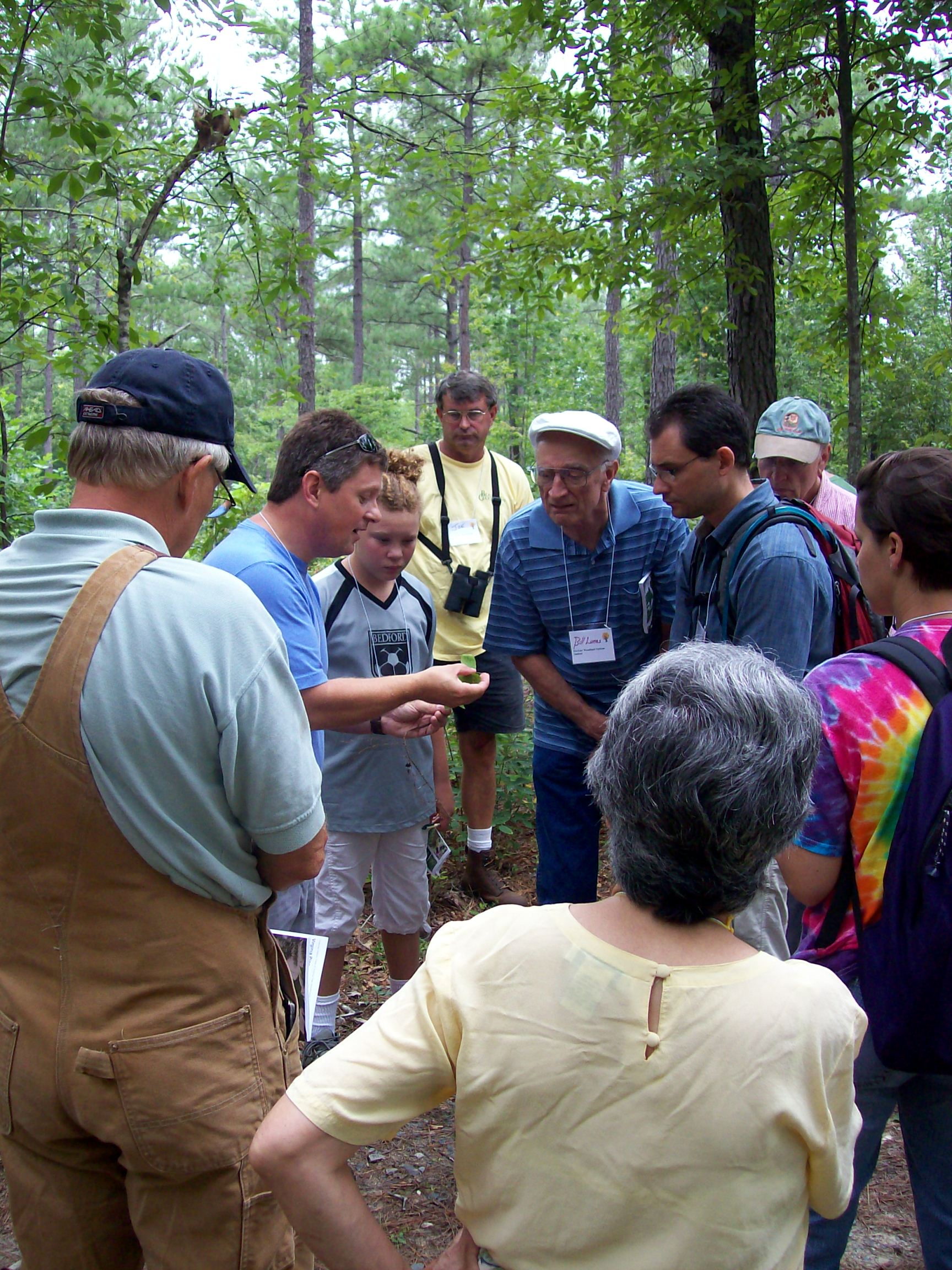 Landowners learn how to identify common tree species in the Appomattox-Buckingham State Forest.