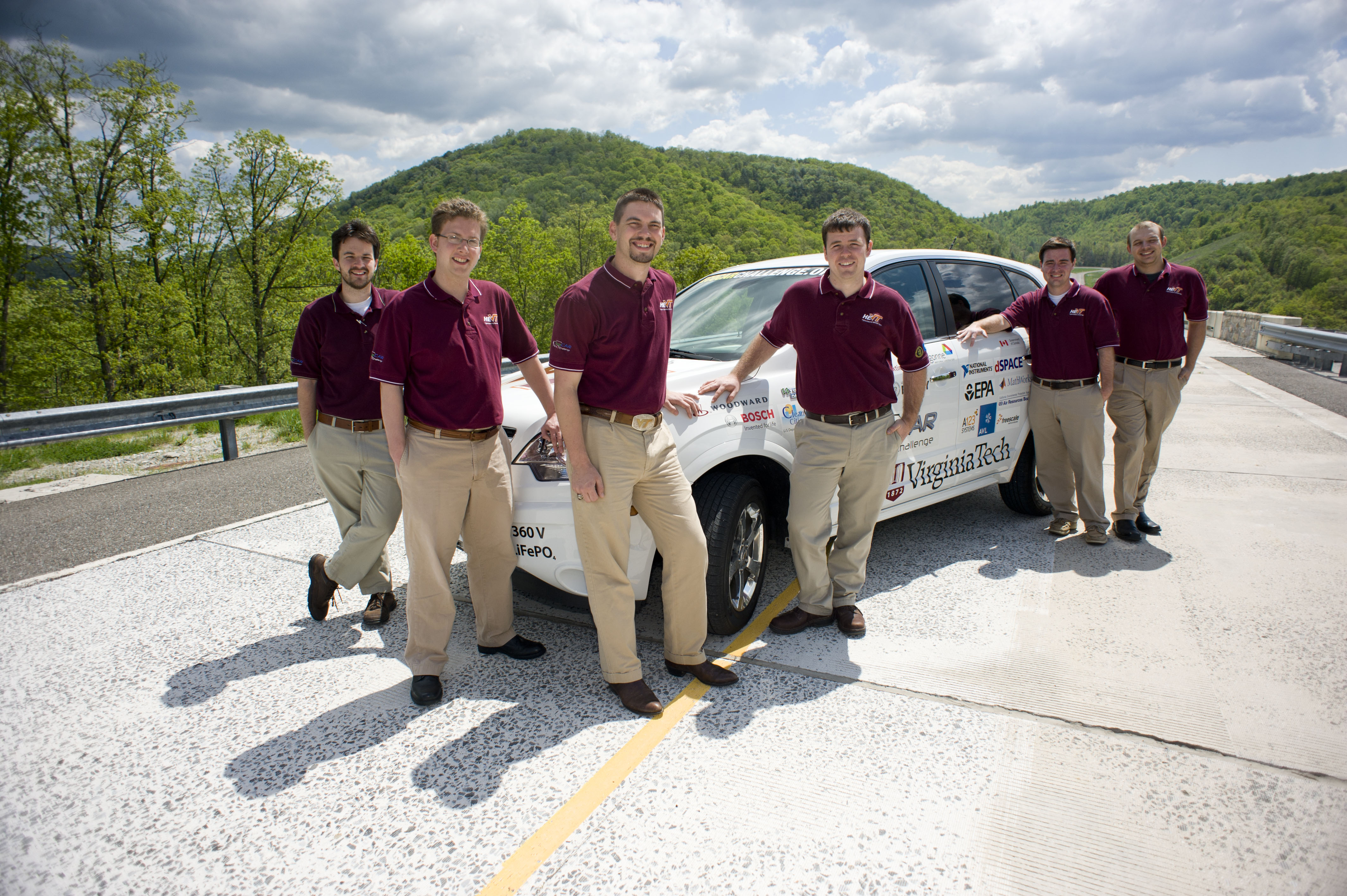 The winning EcoCar Challenge members redesigned their vehicle in Virginia Tech's Ware Laboratory.
