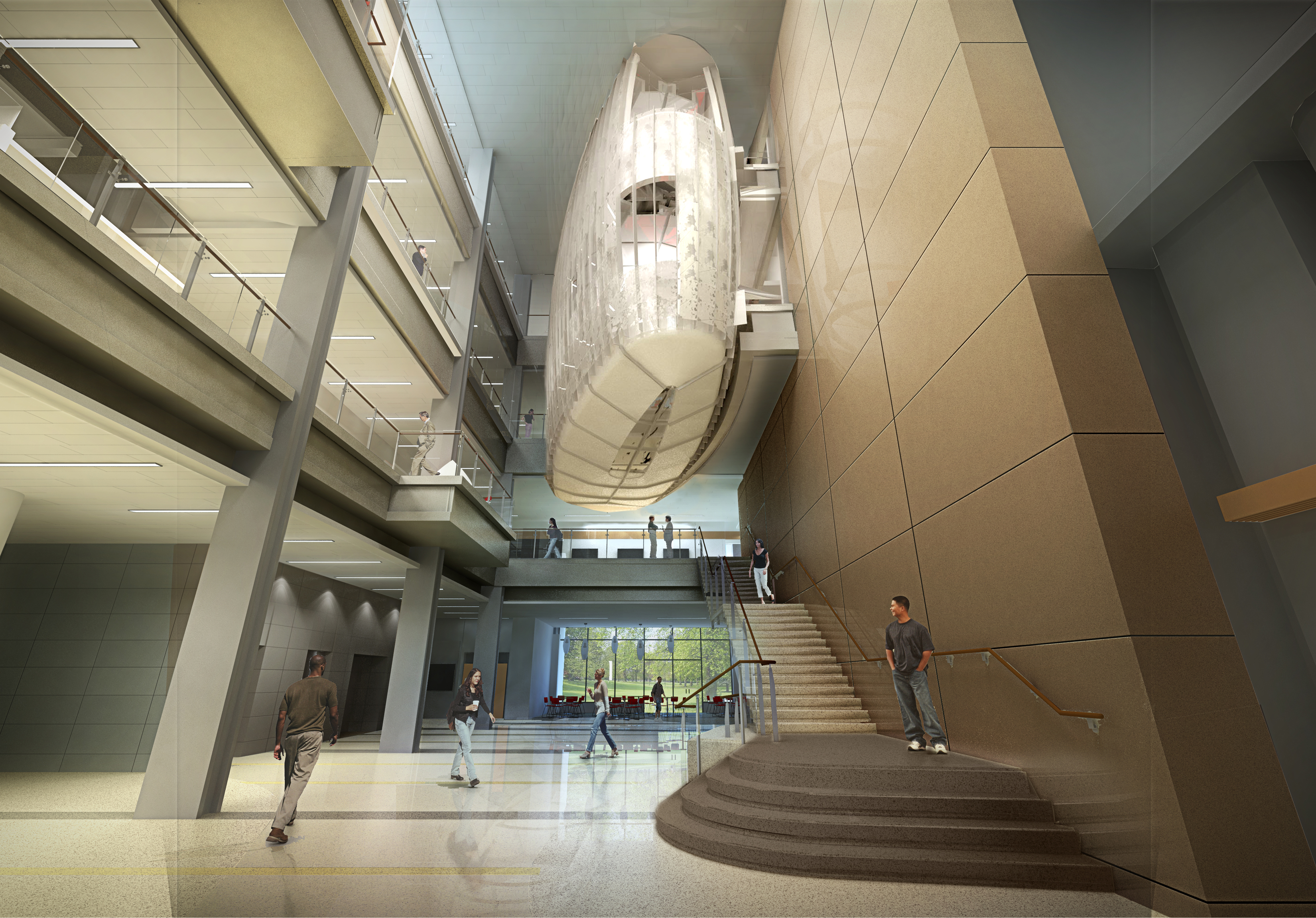 Architect's rendition of the Signature Engineering Building lobby