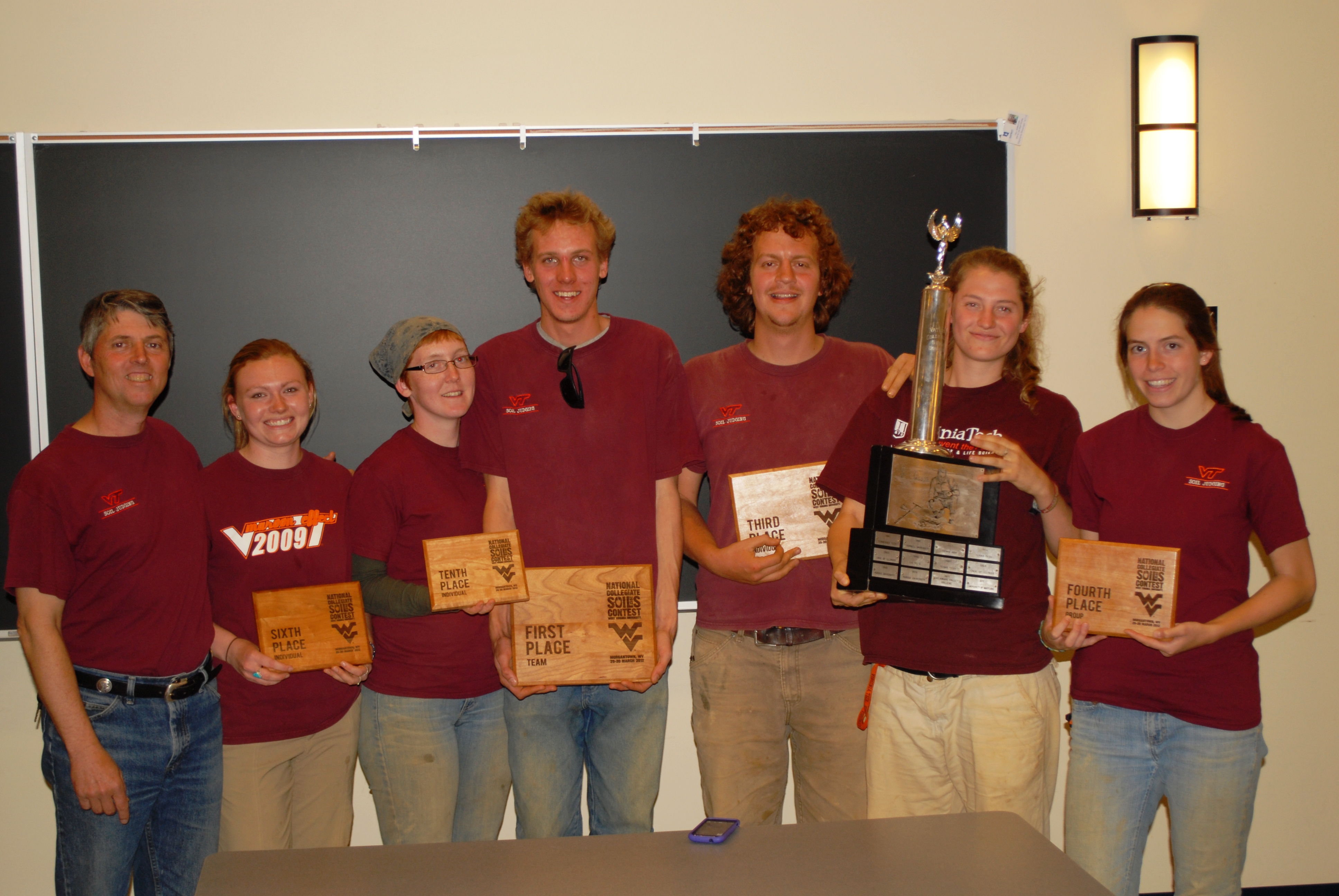 Students from the Department of Crop and Soil Environmental Sciences won the National Collegiate Soil Judging Championship