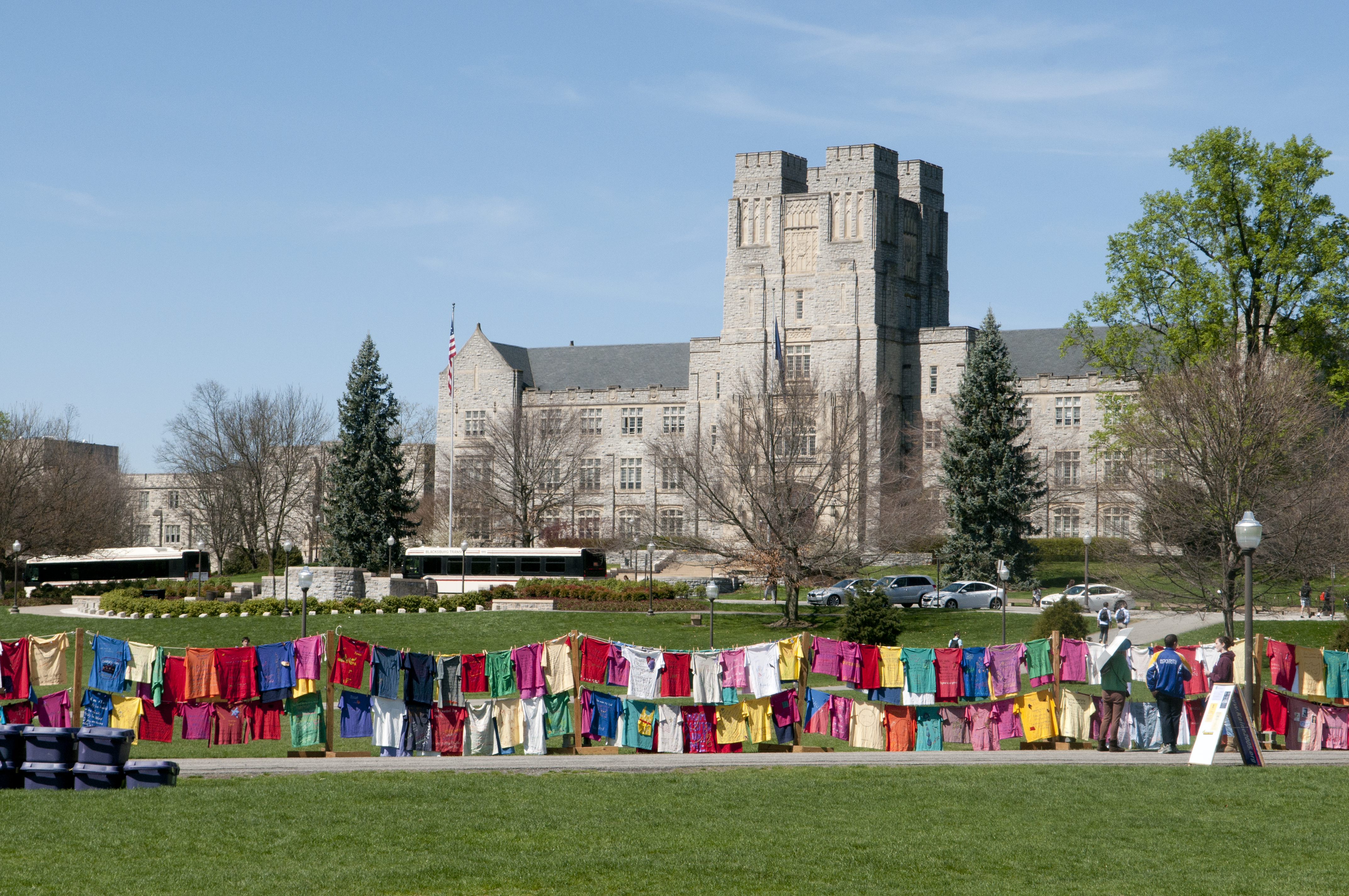 Clothesline Project on the Drillfield