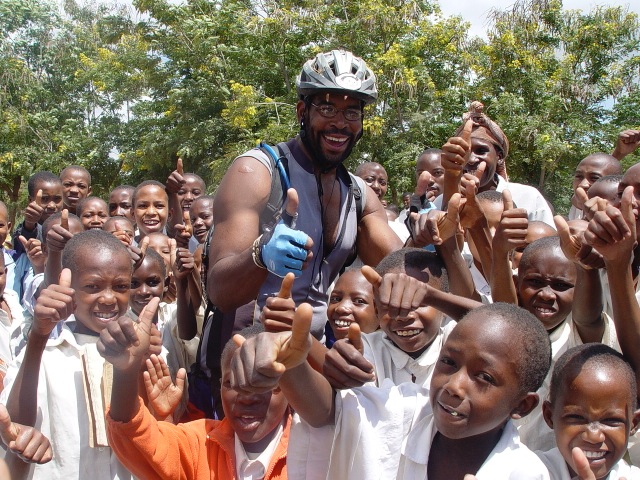David Sylvester with African children