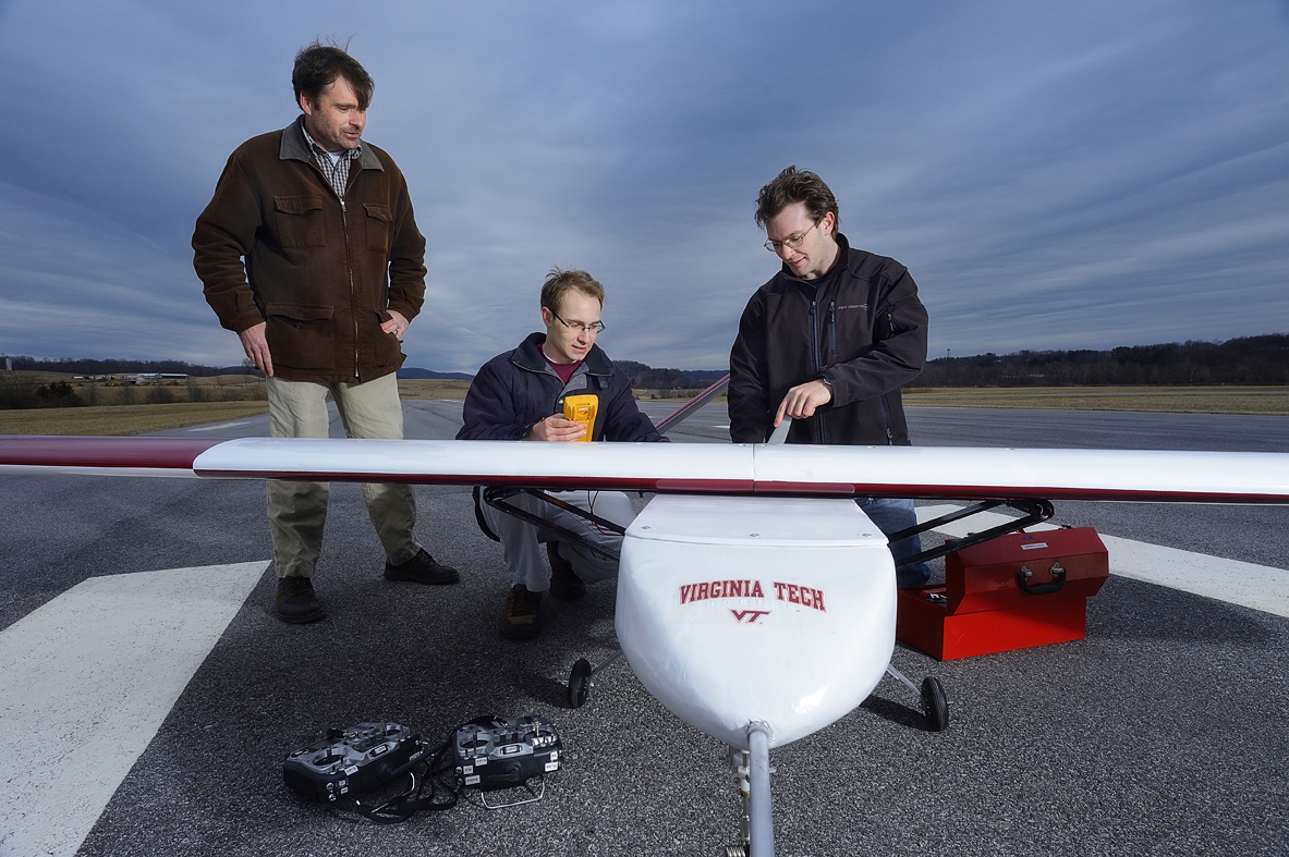 E-SPAARO unmanned plane, Mark Palframan, John Coggin, and Chris Kevorkian 