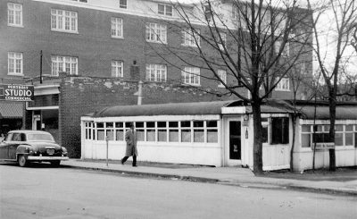 Meredith's restaurant on College Avenue in Blacksburg, 1950s